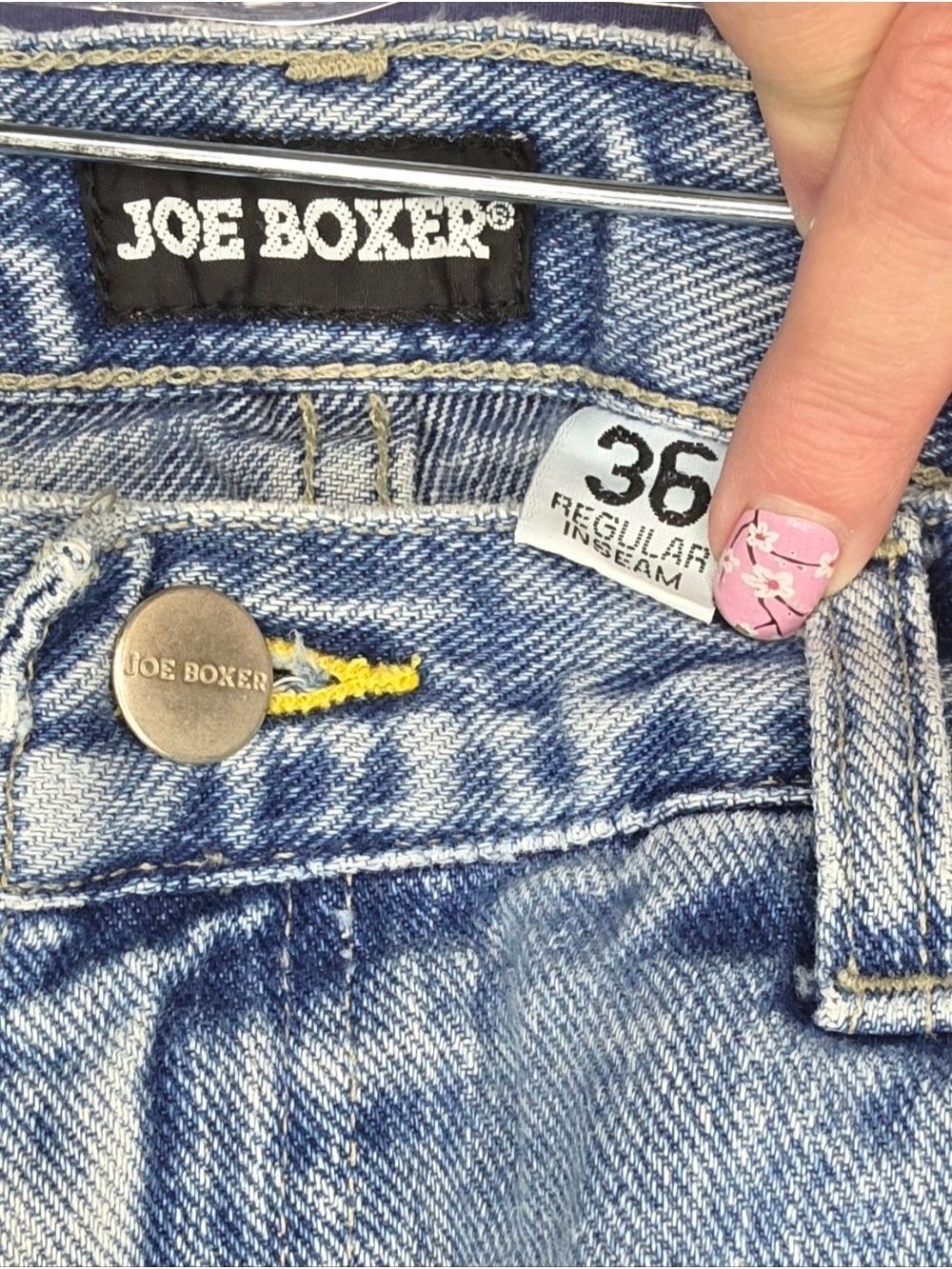 Vintage 90s Joe Boxer Jeans 36x30 Relaxed Fit Straight Leg Grunge Denim - Picture 5 of 16
